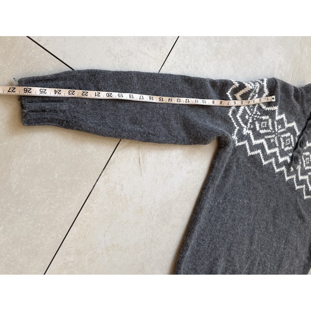 Davis & Squire Gray Nordic Style Yoke Wool Blend Henly Sweater Mens Sz L - Picture 5 of 7